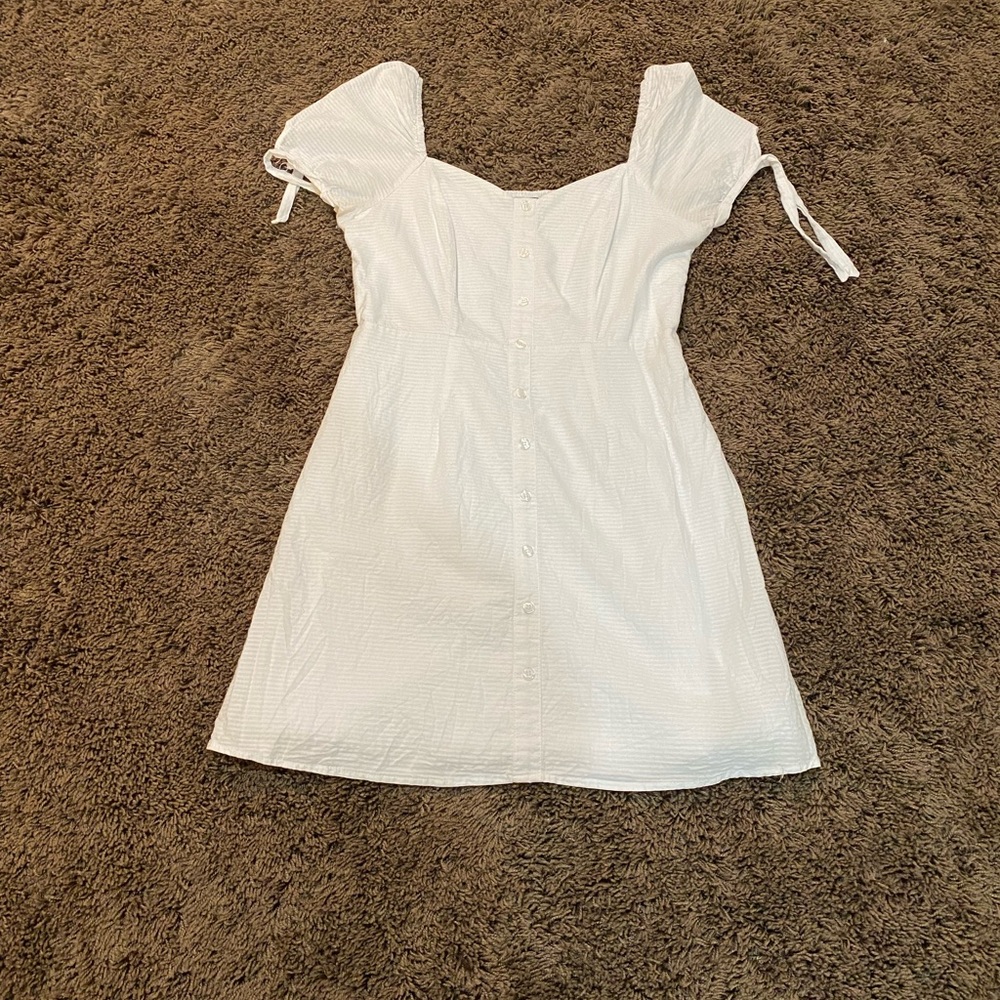 midnight doll white babydoll dress size m